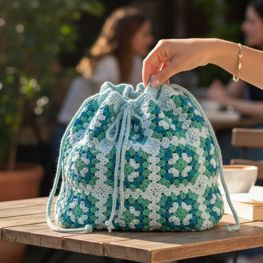 Handmade Crochet The Minty Fresh Cotton Handbag