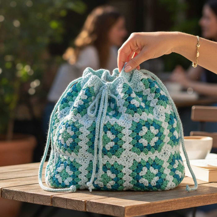 Handmade Crochet The Minty Fresh Cotton Handbag