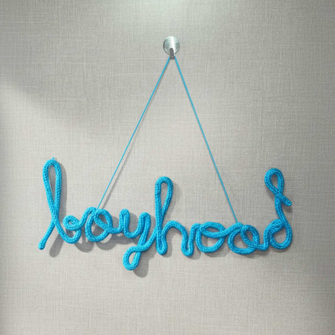 Personalized Knitted Wire Kids Name Plate