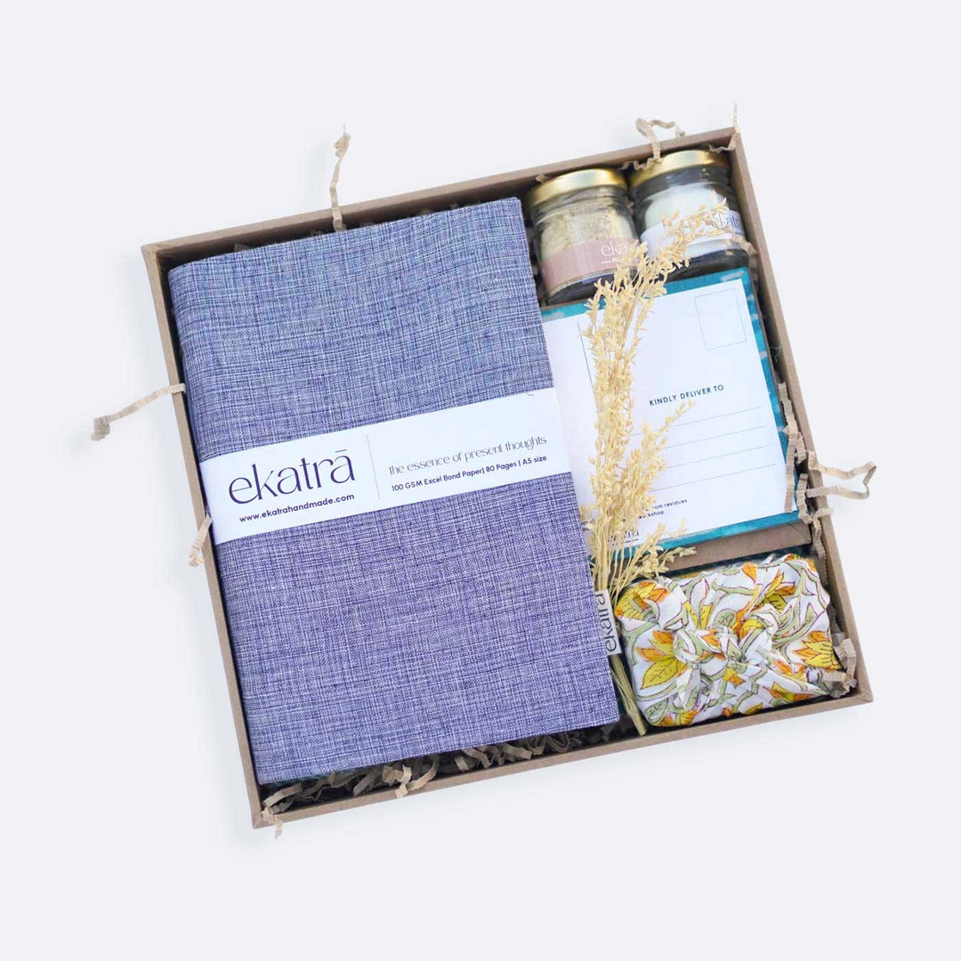 Sustainable Grey Solid Wellness Hamper