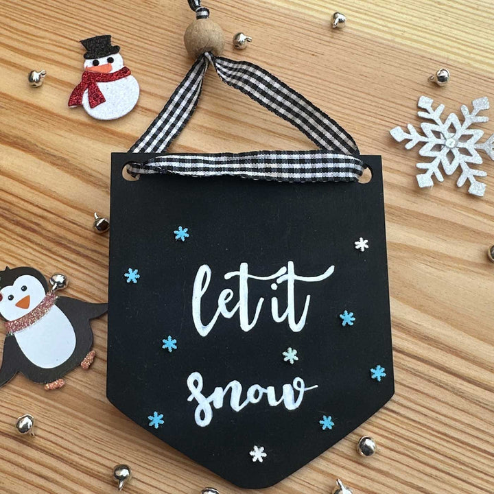 Personalized Hand-Painted MDF Frosty Charm Ornament