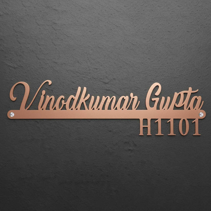 Personalized Waterproof Black Laser Cut Metal Name Plate With Backlight