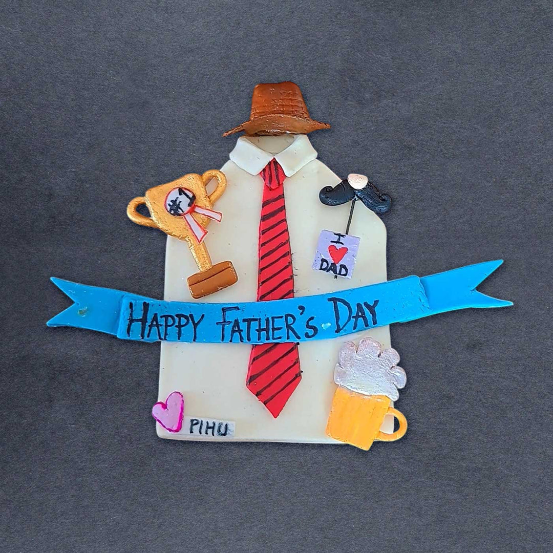 Personalized Handmade Doctor Theme Clay Fridge Magnet For Fathers