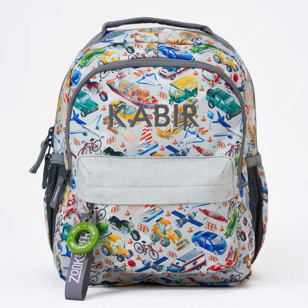 City Safari Theme Water-Resistant Kids Everyday Backpack