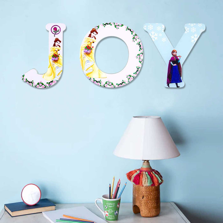 Handmade Frozen Princess Theme MDF Wood 3D Wall Letter For Kids - C