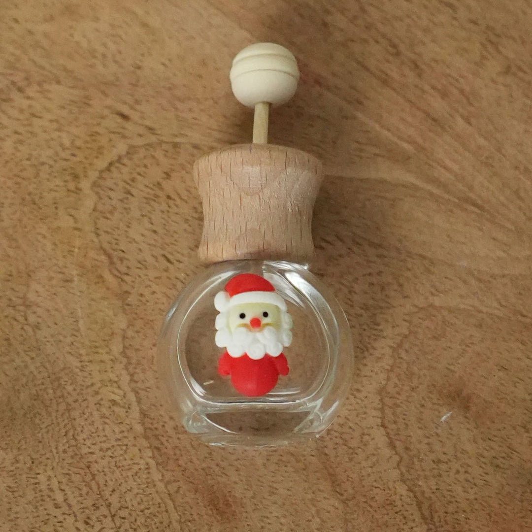 Handmade Glass And Wood Christmas Car Diffuser With Fragrance Oil