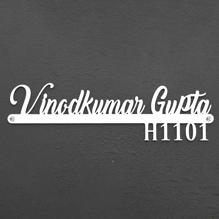 Personalized Waterproof Black Laser Cut Metal Name Plate With Backlight