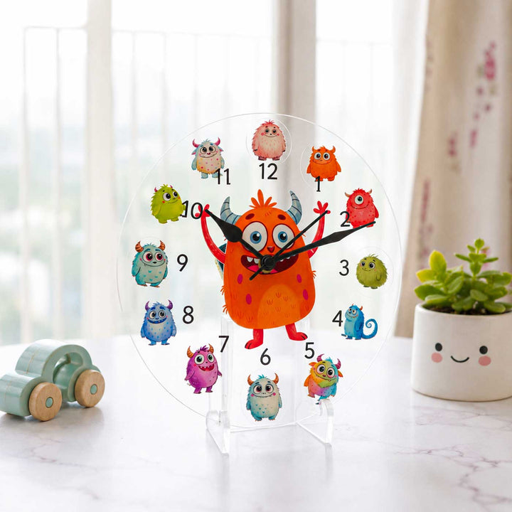 Adorable Acrylic Theme Wall Clock For Kids Room Decor