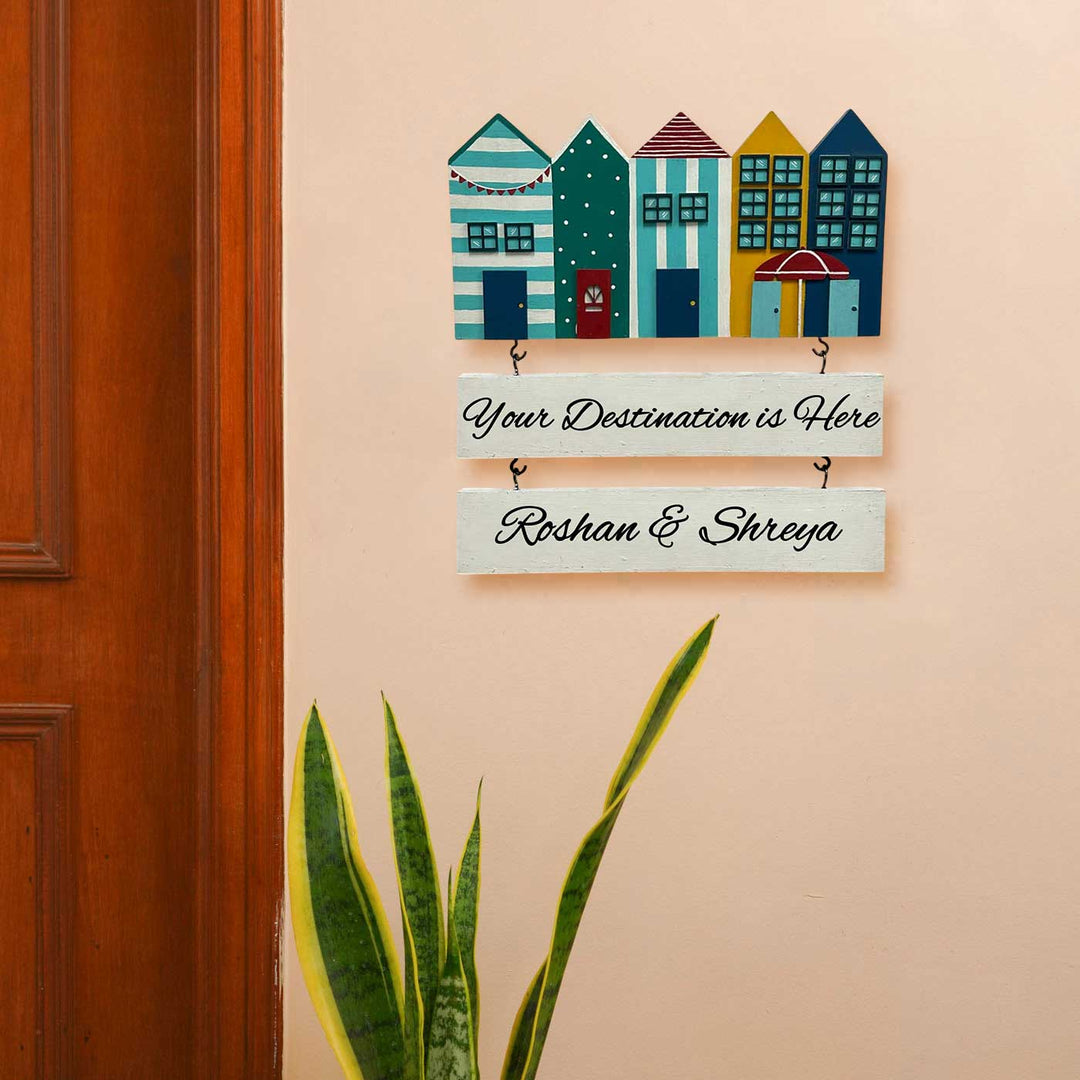 Personalized Miniature House Wooden Name Plate