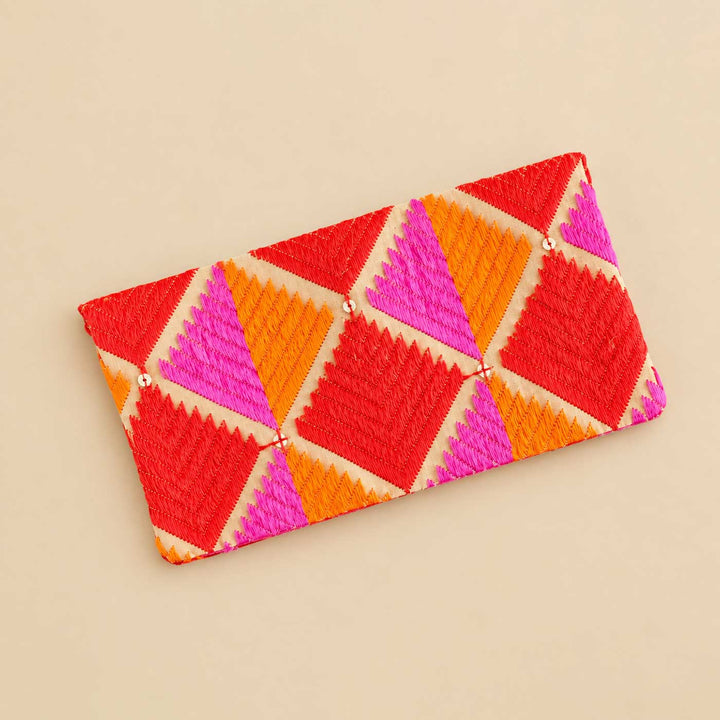 Handmade Phulkari Silk Gift Envelope For Festive Gifting