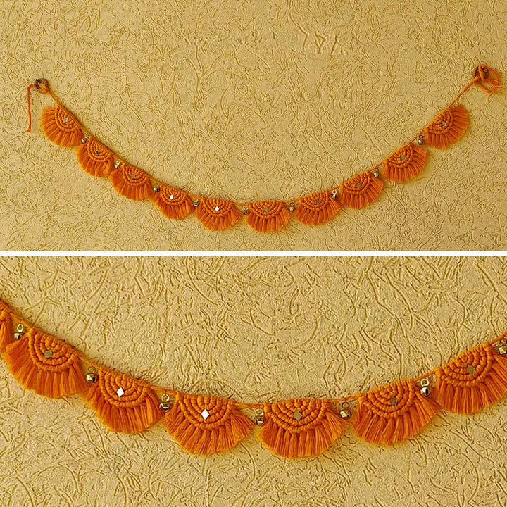 Handmade Macrame Sanskrit Design Cotton Toran