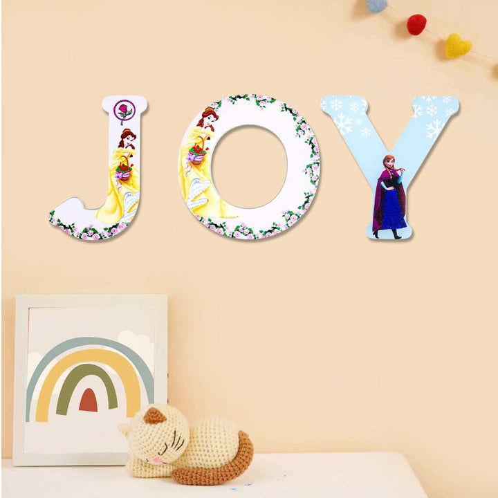 Handmade Frozen Princess Theme MDF Wood 3D Wall Letter For Kids - S