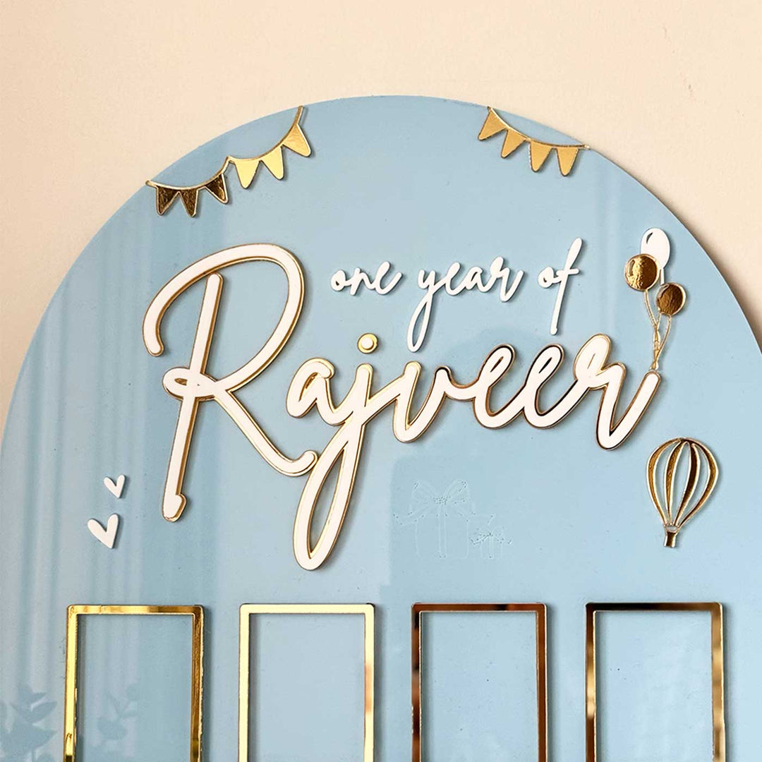 Photo Personalized MDF Wood One-Year Frame For Newborns