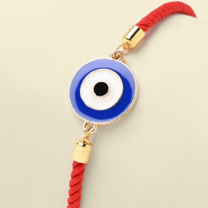 Handmade Evil Eye Design Metal Rakhi