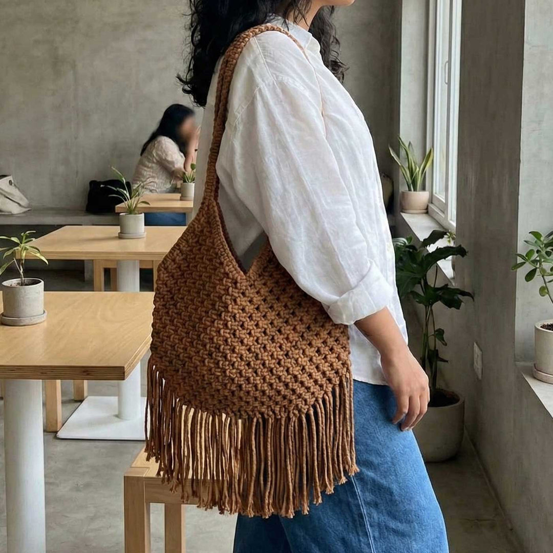 Handmade Macrame Nomadic Knots Tote Bag