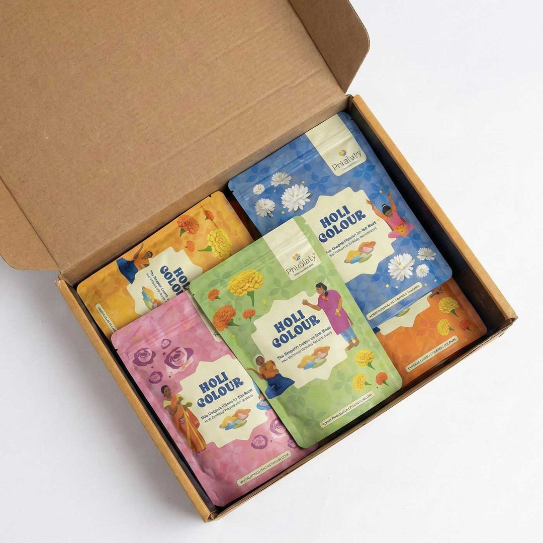 5 Pc | Eco-Friendly Organic Toxin-Free Holi Colours Gift Box