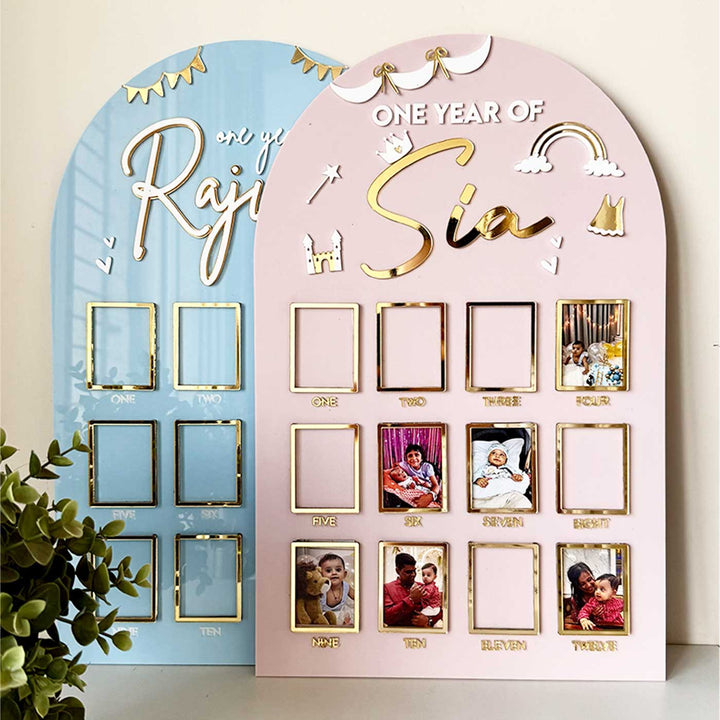 Photo Personalized MDF Wood One-Year Frame For Newborns
