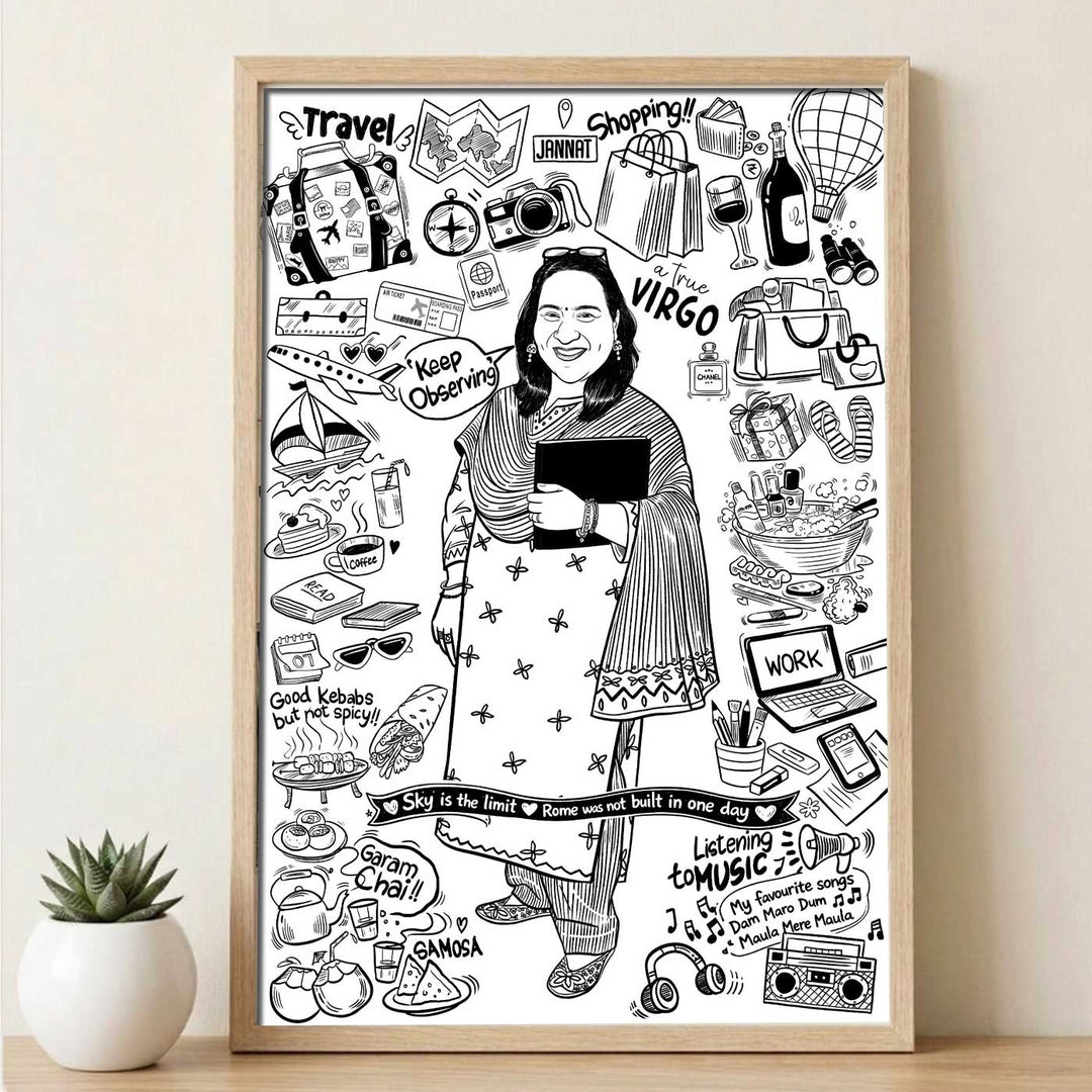 Personalized Doodle Portrait Frame