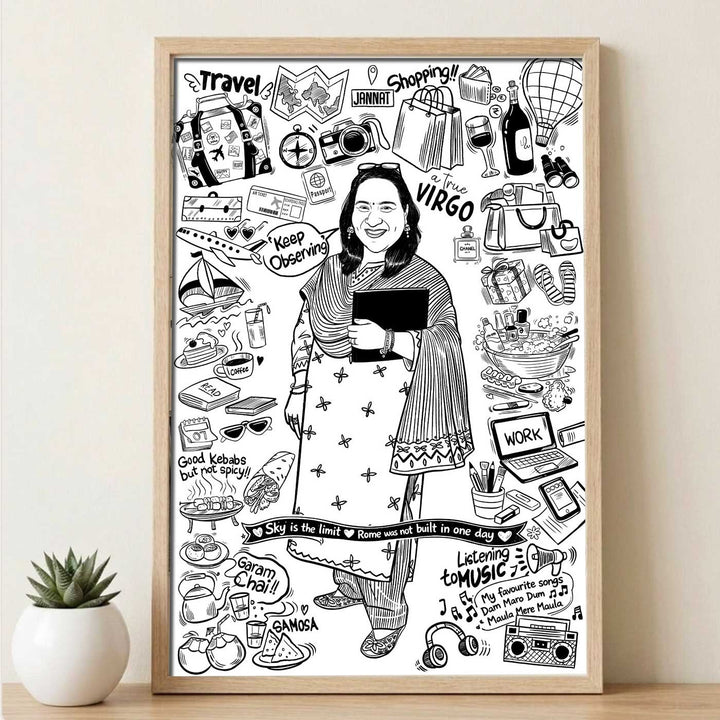 Personalized Doodle Portrait Frame