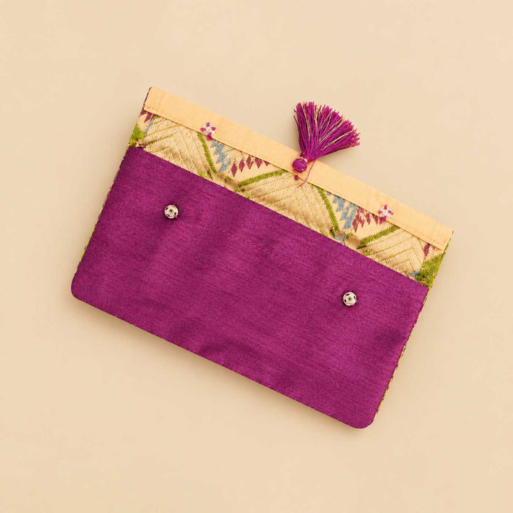 Handmade Phulkari Silk Gift Envelope For Festive Gifting