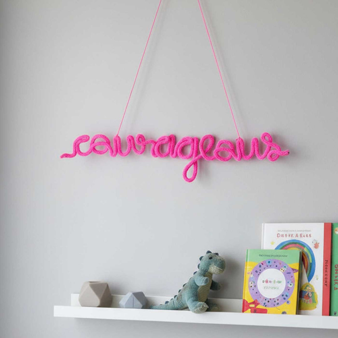 Personalized Knitted Wire Kids Name Plate