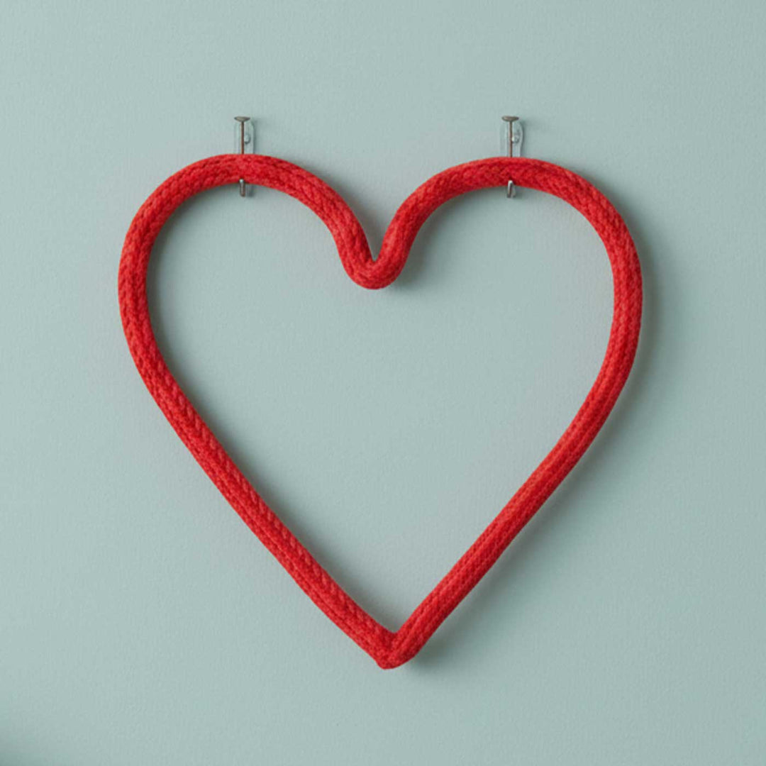 Handmade Knitted Wire Heart Hanging