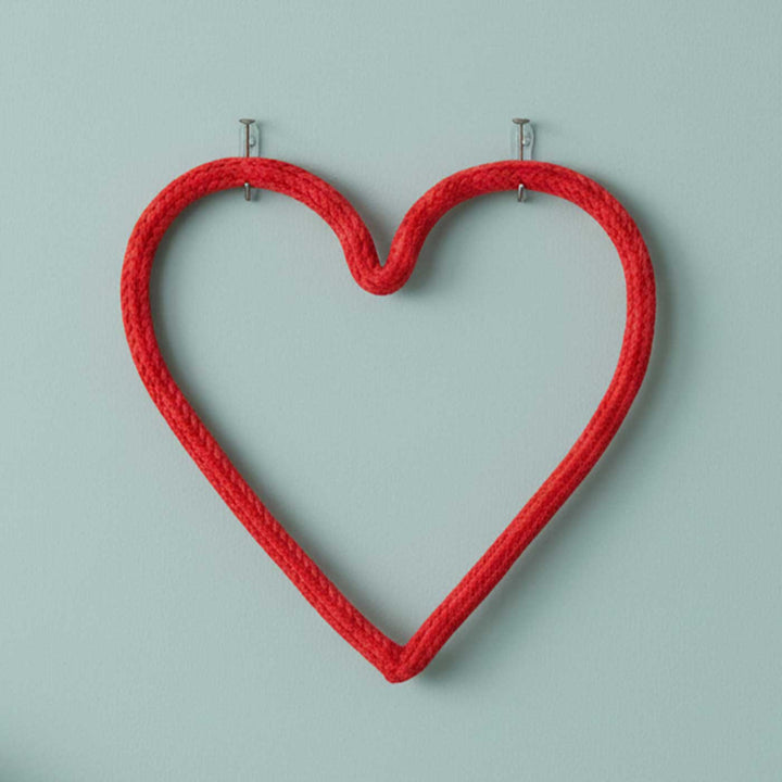 Handmade Knitted Wire Heart Hanging