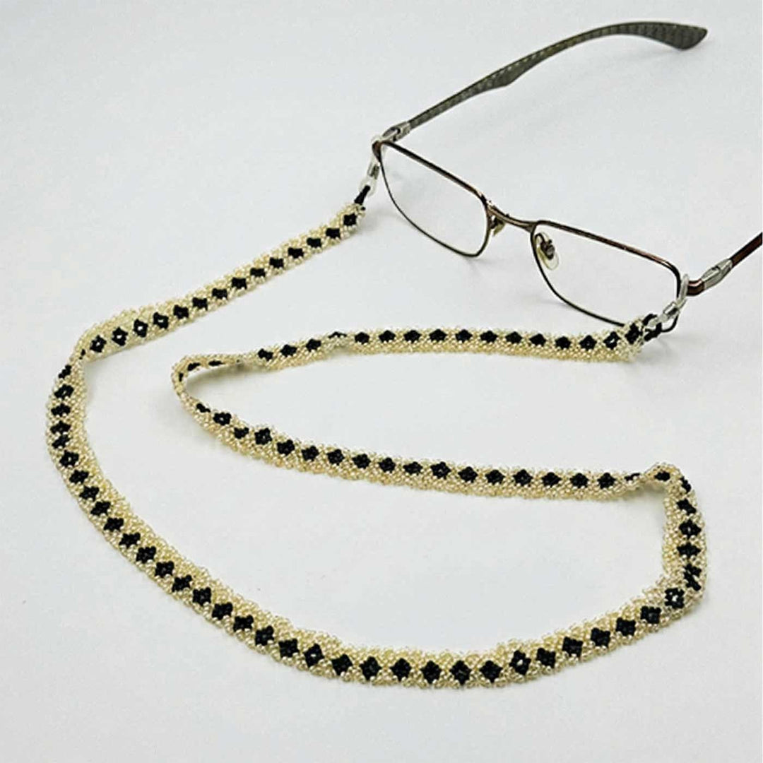 Handmade Beaded Green Shatkon Spectacle / Eye Glass Chain