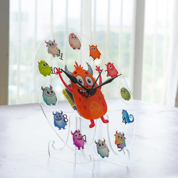 Adorable Acrylic Theme Wall Clock For Kids Room Decor