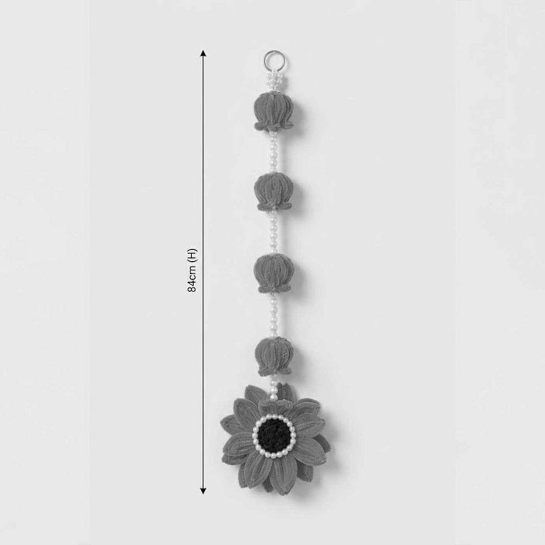 Handmade Sunflower Pipe Cleaner Hanging with Pearl Strings