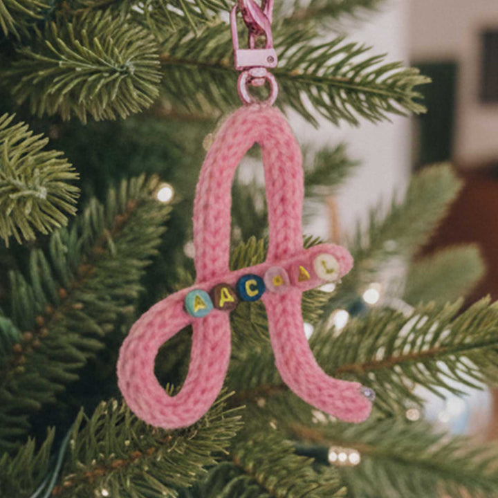 Personalized Knitted Monogram Christmas Ornament