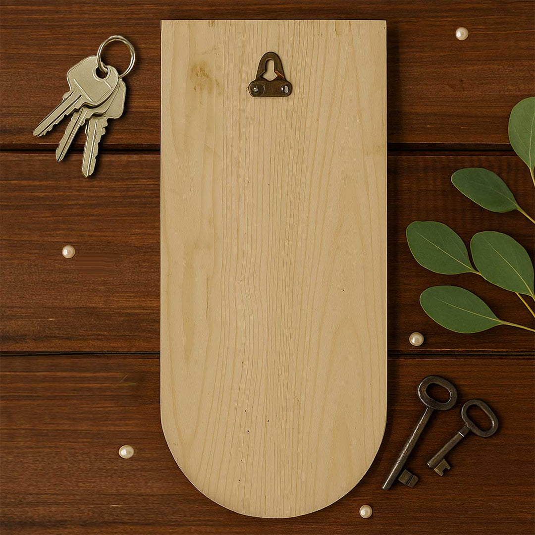 Beach Theme Wood And Resin Key Holder | With 4 Hooks