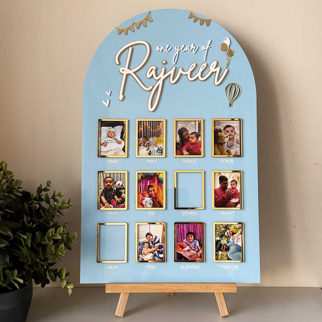 Photo Personalized MDF Wood One-Year Frame For Newborns