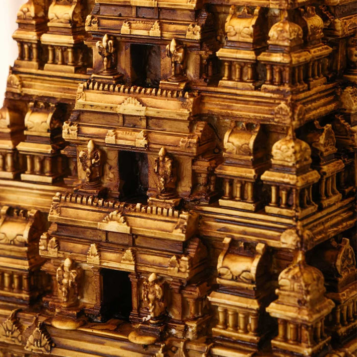 Handcrafted Gopuram South Indian Temple Gateway Miniature Table Lamp For Home Decor