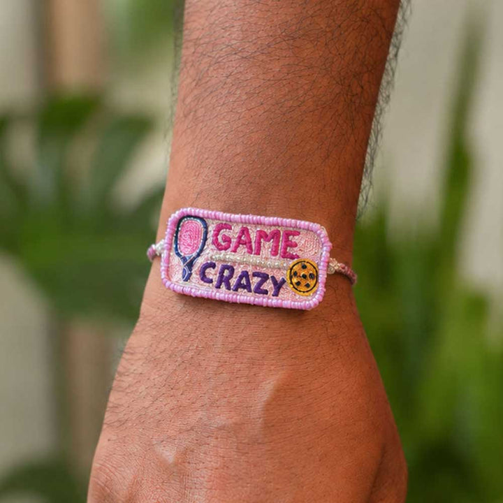 Handmade Beaded Game Crazy Theme Rakhi With Roli Chawal For Brother
