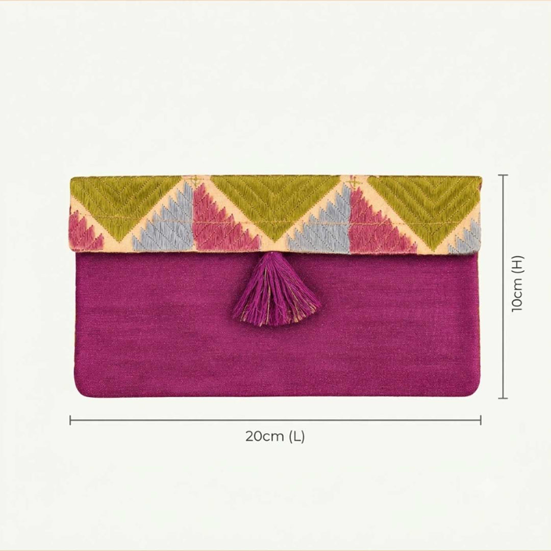 Handmade Phulkari Silk Gift Envelope For Festive Gifting