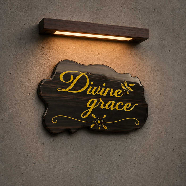 Minimalist Personalized ACP & Resin Name Plate For Home