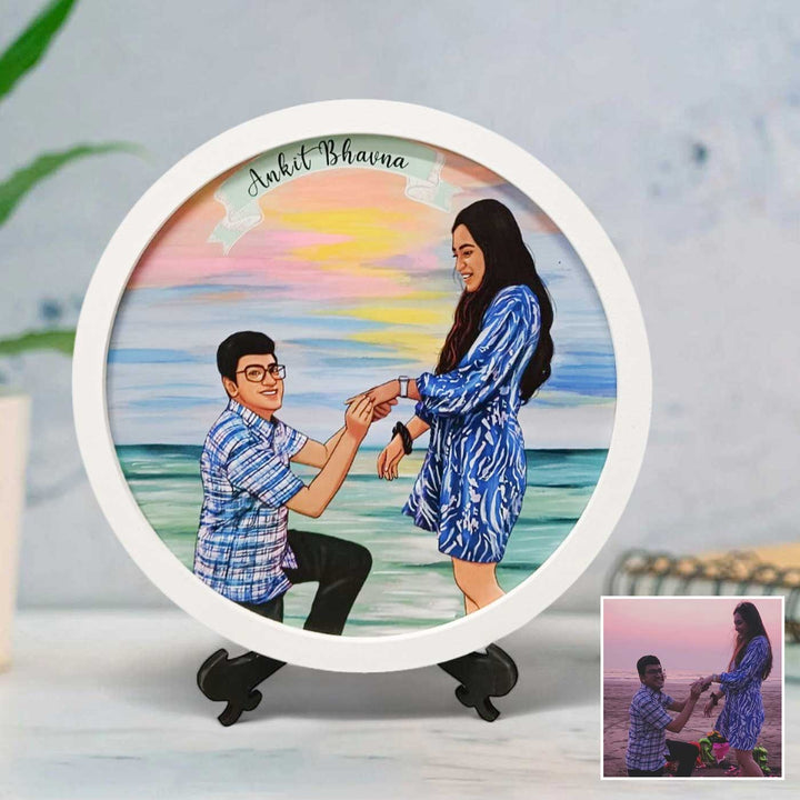 Photo Caricature Name Plate with Stand