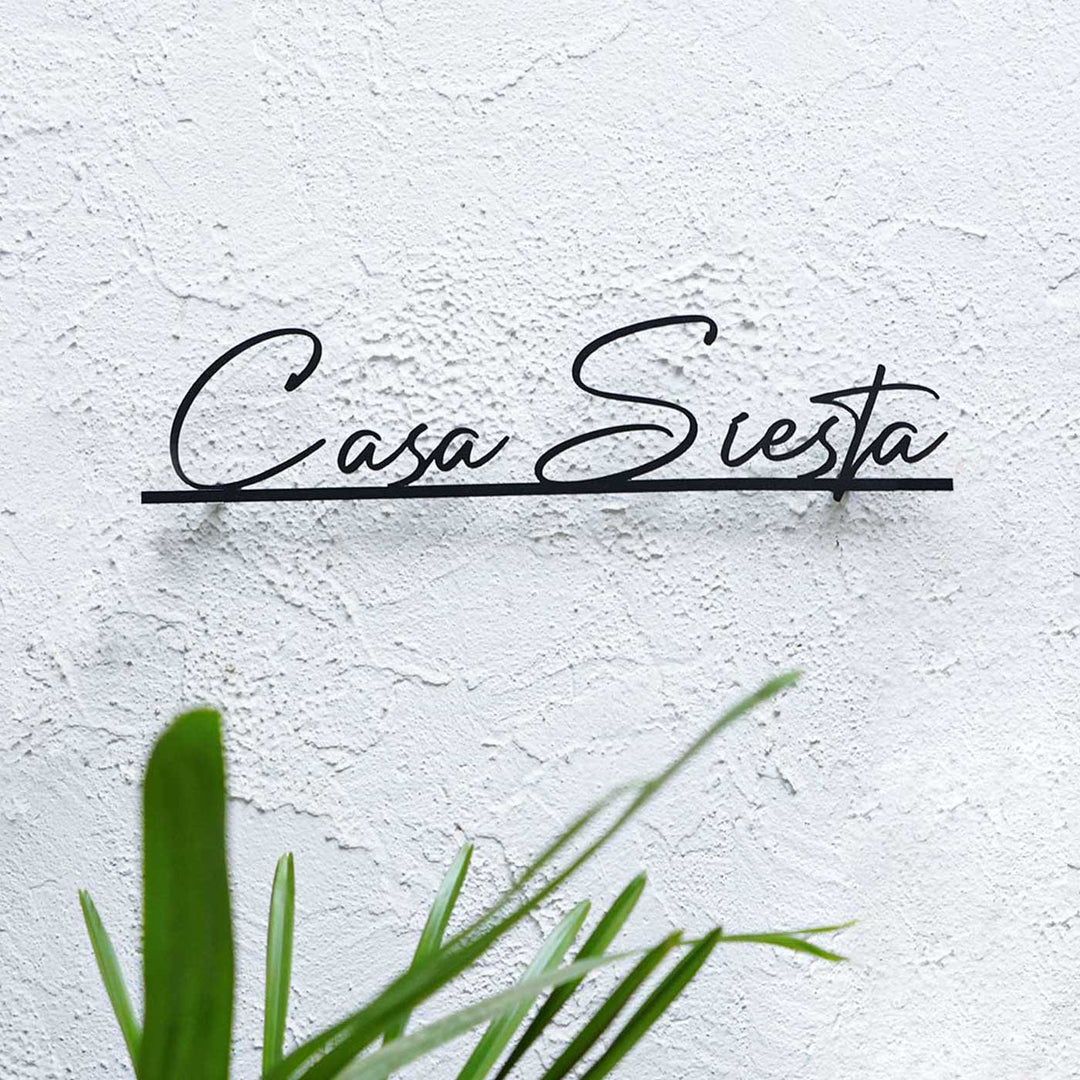 Personalized Weatherproof Modern Laser Cut Steel Name Plate