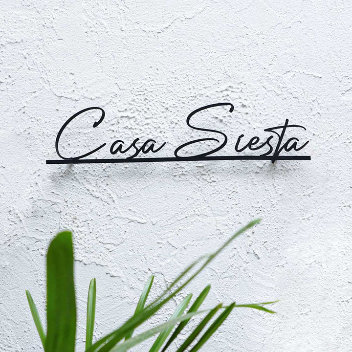 Personalized Weatherproof Modern Laser Cut Steel Name Plate