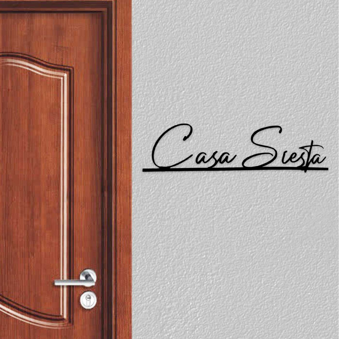 Personalized Weatherproof Modern Laser Cut Steel Name Plate