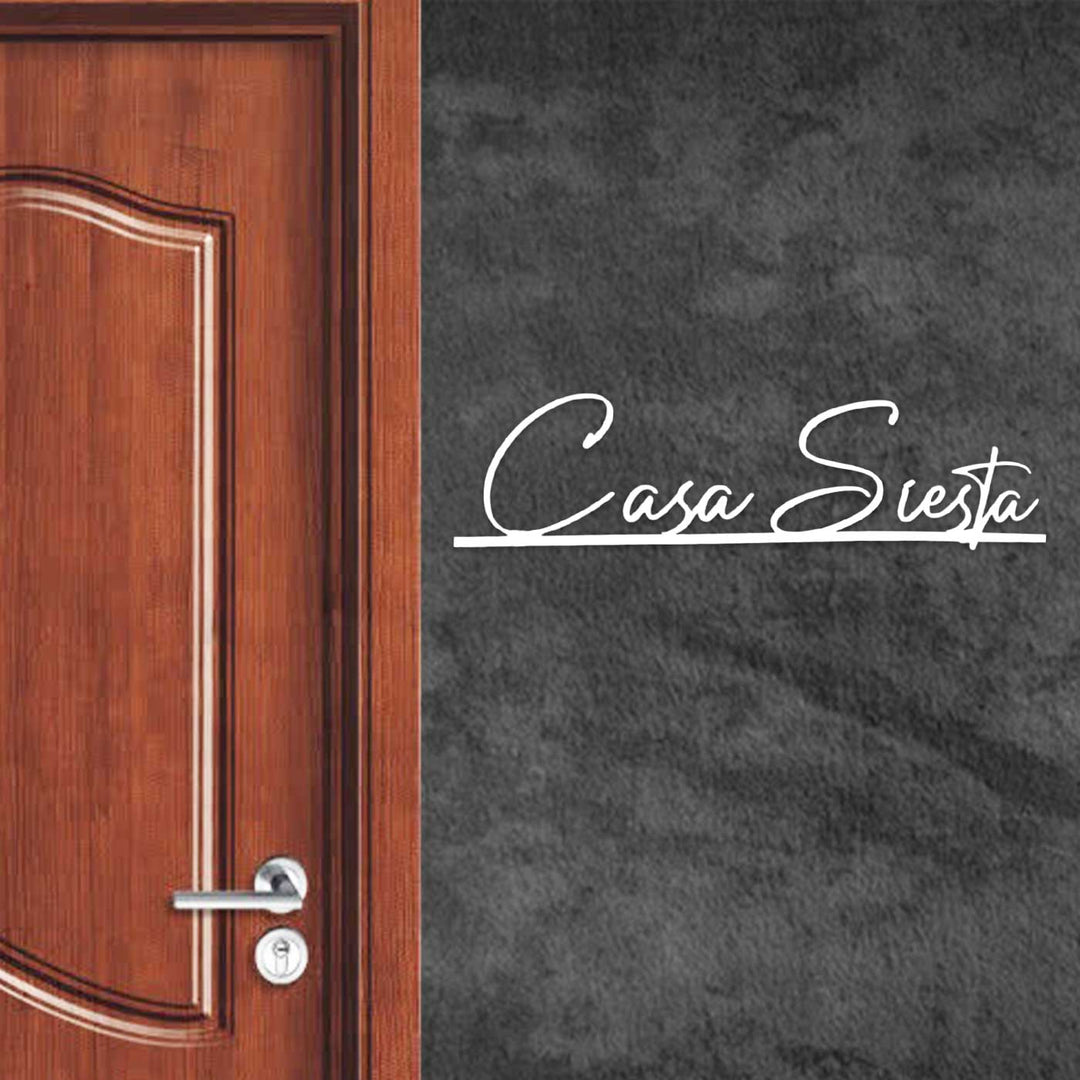 Personalized Weatherproof Modern Laser Cut Steel Name Plate