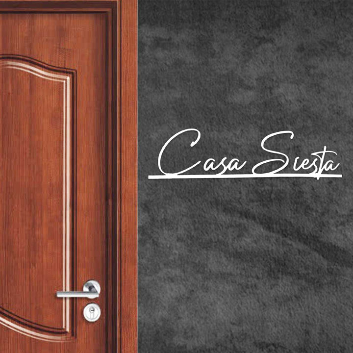 Personalized Weatherproof Modern Laser Cut Steel Name Plate