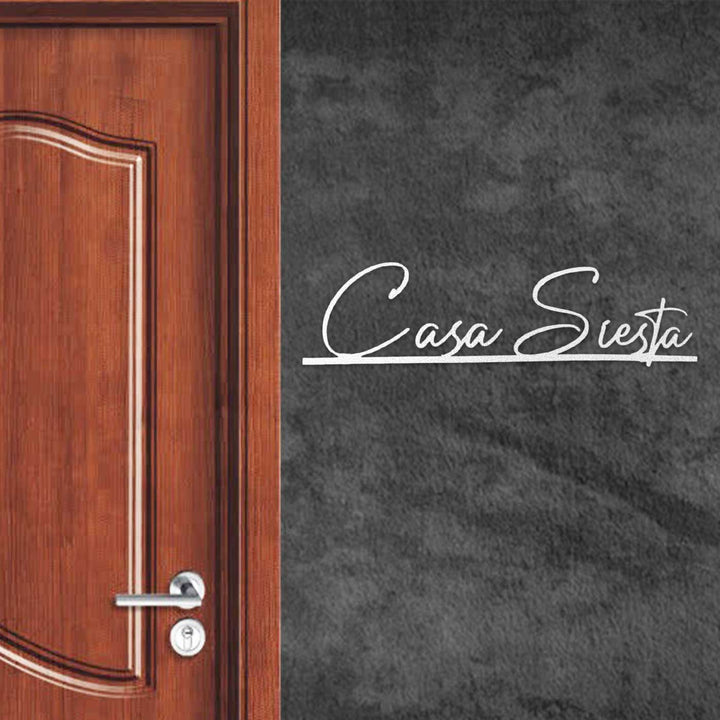 Personalized Weatherproof Modern Laser Cut Steel Name Plate