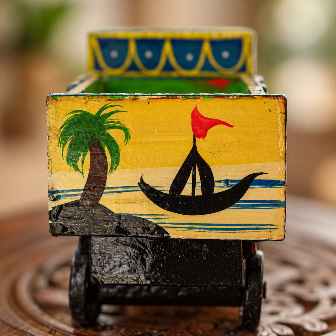 Handmade Truck Wooden Golu Toy For Festive Decor