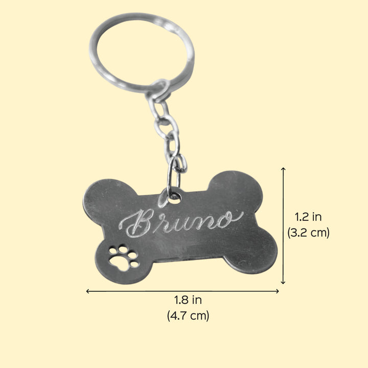 Personalized Bone Shaped Metal Dog Key Chain