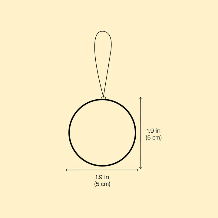 Hand-Painted MDF Wood Ornaments For Christmas Decoration | Set Of 5