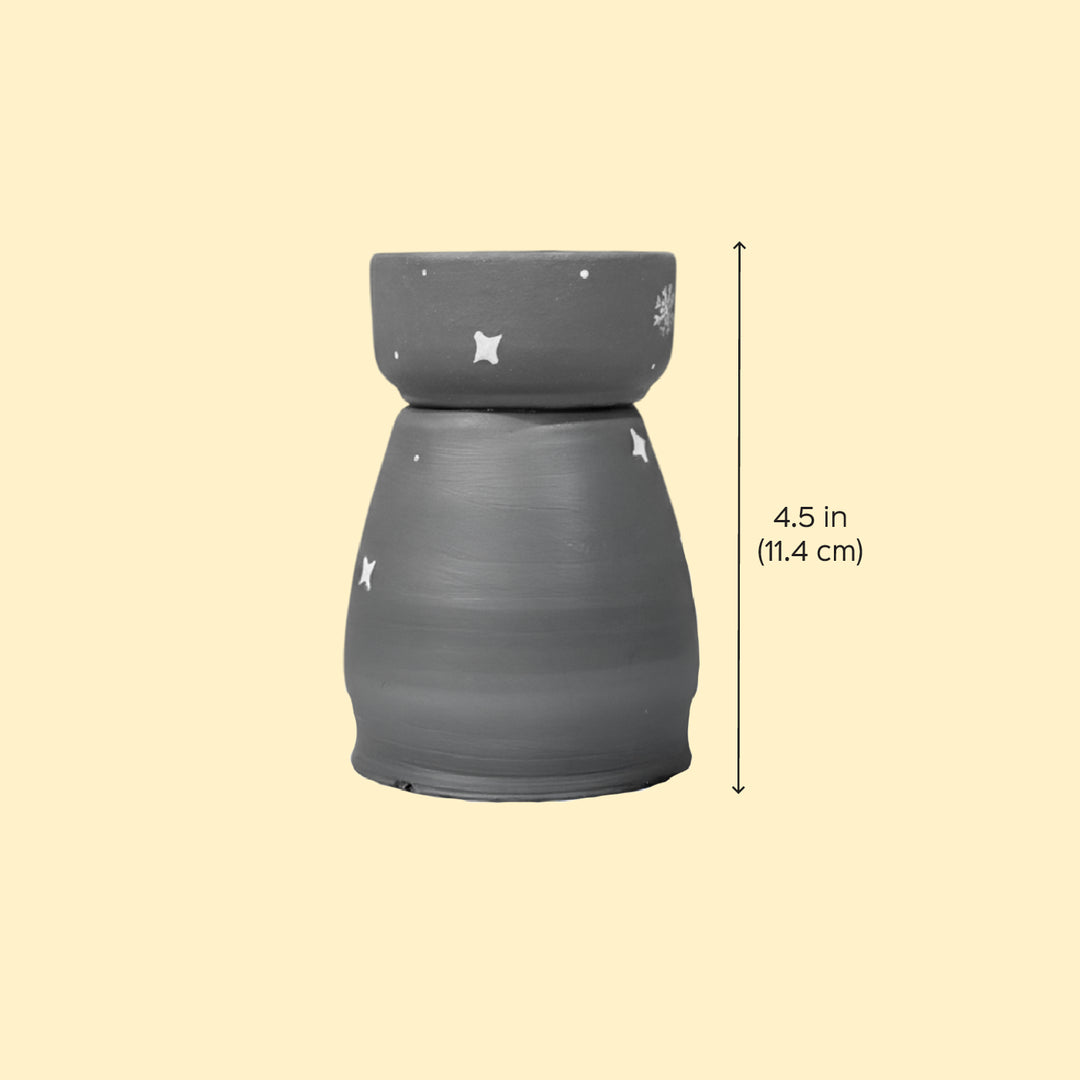 Hand-Painted Holy Family & Angels Terracotta Tealight Holders | Set Of 3