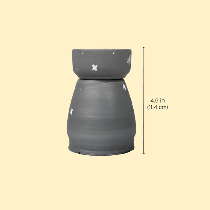 Hand-Painted Holy Family Theme Terracotta Tealight Holder