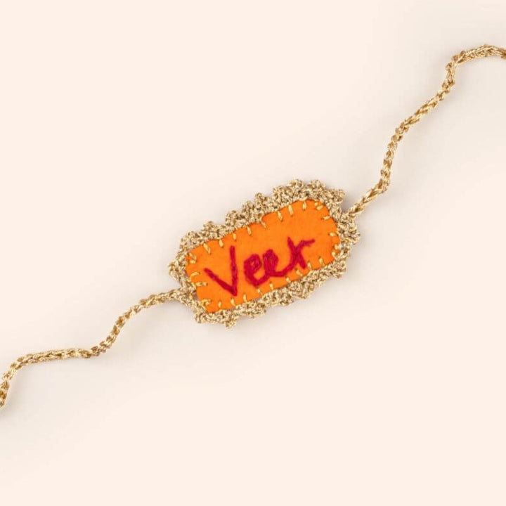 Hand-embroidered Personalized Rakhi With Roli Chawal